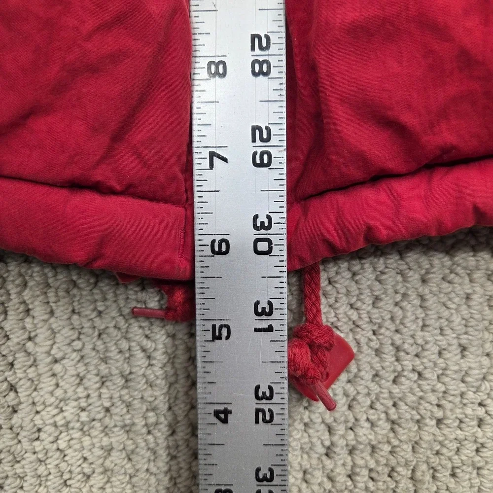 Vintage Y2K Eddie Bauer Goose Down Puffer‎ Jacket Red Full Zip Coat Mens 2XL
